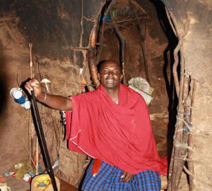 Amboseli Nationalpark - Masai Dorfbesuc