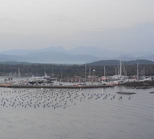 Morgens bei der Ankunft