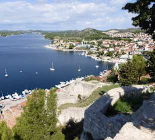 Traumhafter Blick von der Festung im Sibenik
