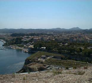 Korfu Stadt von oben