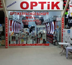 Febeach Optik in Kumköy neben dem Febeach Hotel