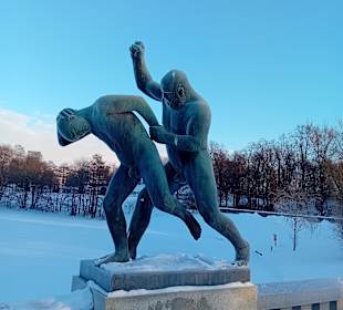 Der Figurenpark im Schnee