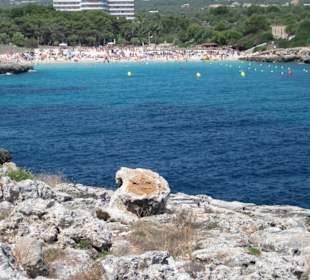 Blick auf den Strand d. Cala Marcal