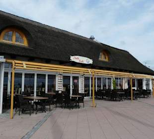 Shops and Restaurants at Sea Front in Dahme