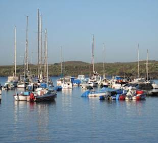 Boote im Fischerhafen von Las Galletas