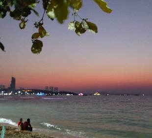Sonnenuntergang am Beach mit Blick nach Süden