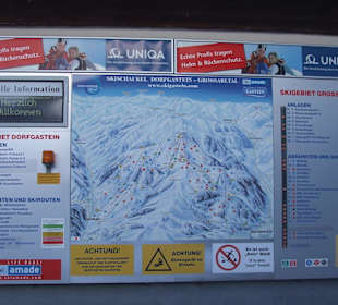Übersichtstafel Dorfgasteiner-Großarler Pisten