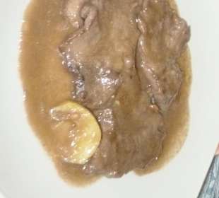 Scaloppine al limone - leider Schweinefleisch