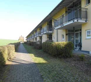 Ansicht vom Ort zum Hotel