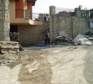 Treppe runter und dann zum Strand