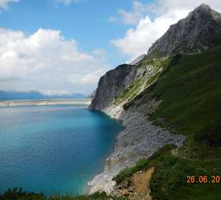 Widok na Jezioro Lünersee