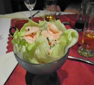 Salat mit Garnelen