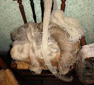 Wolle vor dem Spinnen
