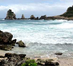 Blick auf die vorgelagerten Inseln der Landzunge