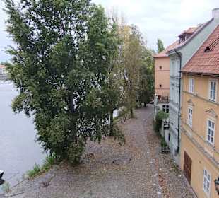 Ufer der Insel Karlsbrücke