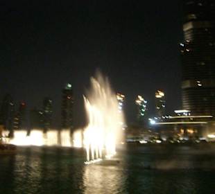 Wasserföntänen am Abend