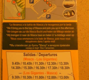 Bootsfahrplan nach Masca