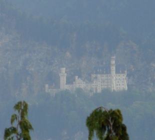 Blick von unserem Balkon auf Neuschwanstein