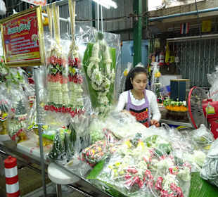 Flower Markt BKK, viele Blumen