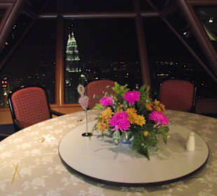 Blick aus dem KL Tower Restaurant zu den Twintower