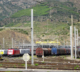Blick auf den Rangierbereich des "Bahnhof Cerbère"