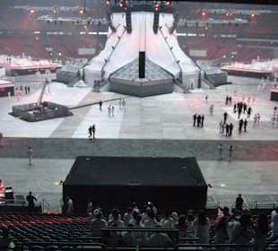 Zwei Stunden vor Showbeginn