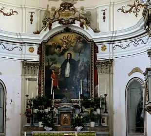 Detailansicht der Kirche auf Salina