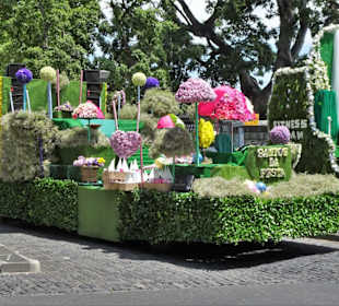 Umzugswagen des Blumenfestivals