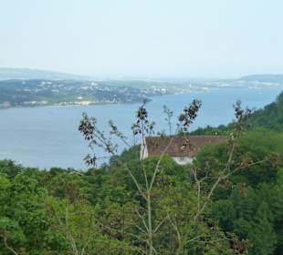 Blick von der Ruine über den See