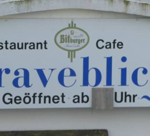 Das Restaurant und Café Traveblick am Tag