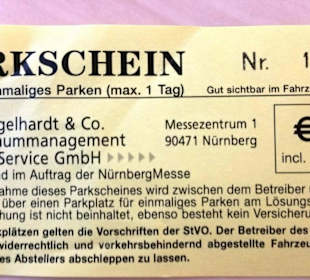 Parkschein Zeppelinfeld