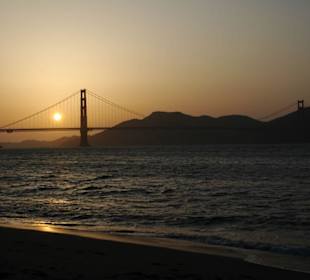 Sonnenuntergang an der Golden Gate Bridge
