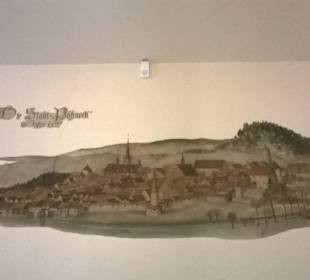 Alte Stadtansicht im Rathaus