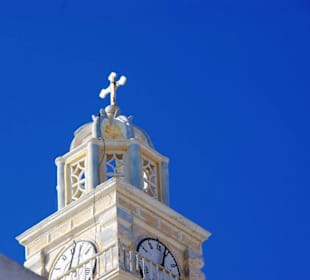Santorin selbst im Bild Landschaft, Stadt