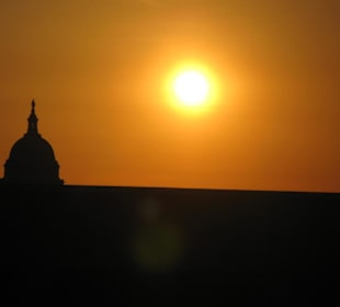 Blick am Abend auf das Capitol
