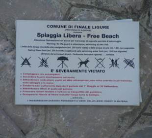 Erlaubt & Verboten am öffentlichen Strand (Schild)