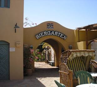 Eingang des Biergartens