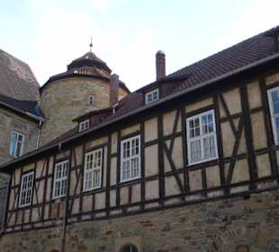 Im Innenhof von Schloss Glücksburg