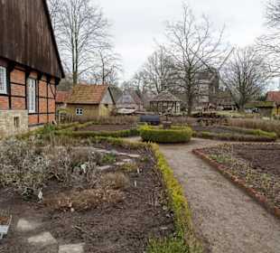 Im Bauerngarten des Mühlenhof Freilichtmuseums