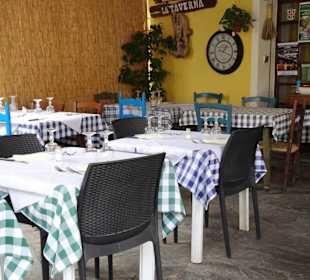 Auf der Terrasse des Ristorante La Taverna
