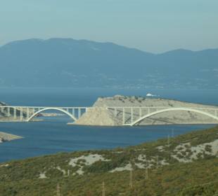 Blick zur Krk-Brücke