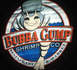 Bubba Gump Logo am Eingang