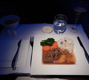 Qatar Airways, Menü Business Class