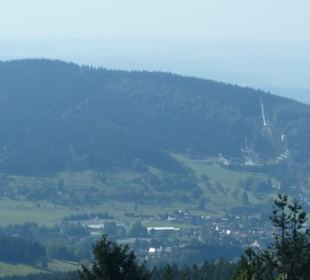 Blick vom Turm zur Inselsbergschanze Brotterode