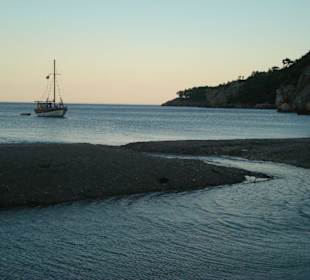 Idyllischer Abend am Strand von Olympos
