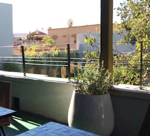 Schöne Aussicht auf der obersten Terasse