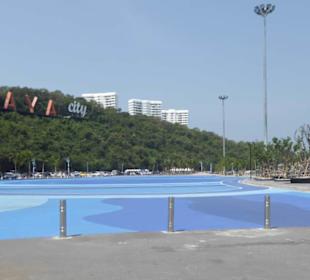 Verschiedenes Blau in Wellenmusterform