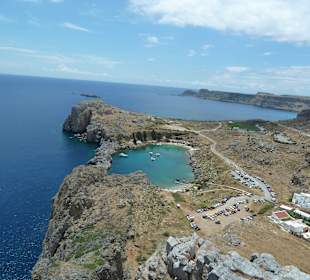 Blick von Akropolis von Lindos