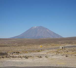 Blick von Norden auf den Misti
