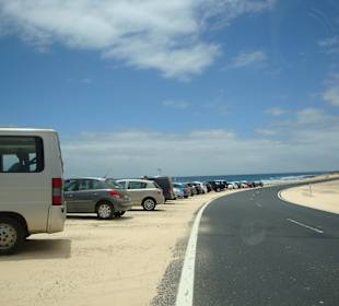 Parkplätze Dünenstrand ab 10:00 wird es schwierig 